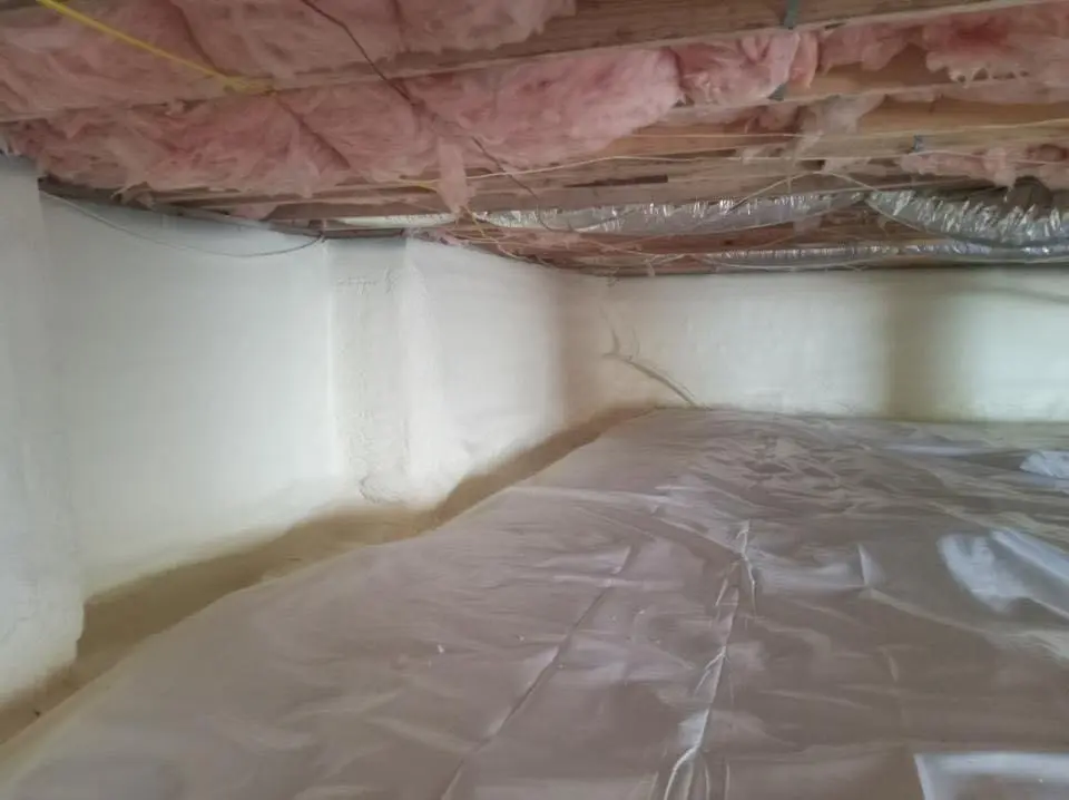 Crawl space encapsulation with closed-cell spray foam for Roof Leak Repair in Streetsboro