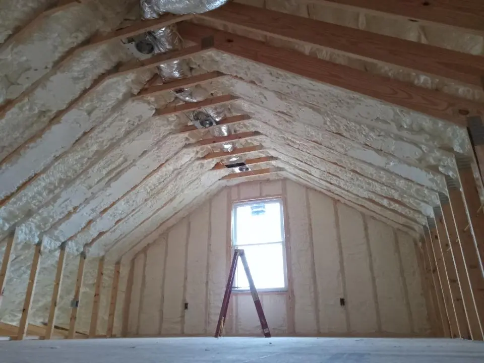 Spray foam roofing application for Crawl Space Insulation project in Streetsboro